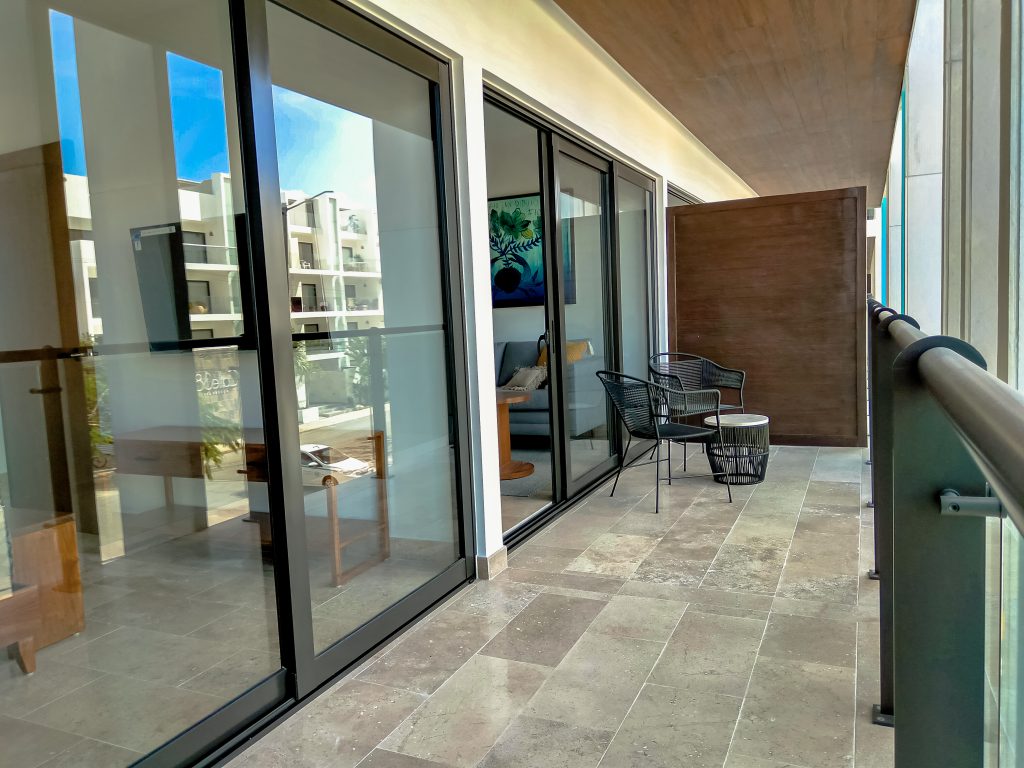 Bedroom furnished by Homiture — rental-ready unit in the Riviera Maya