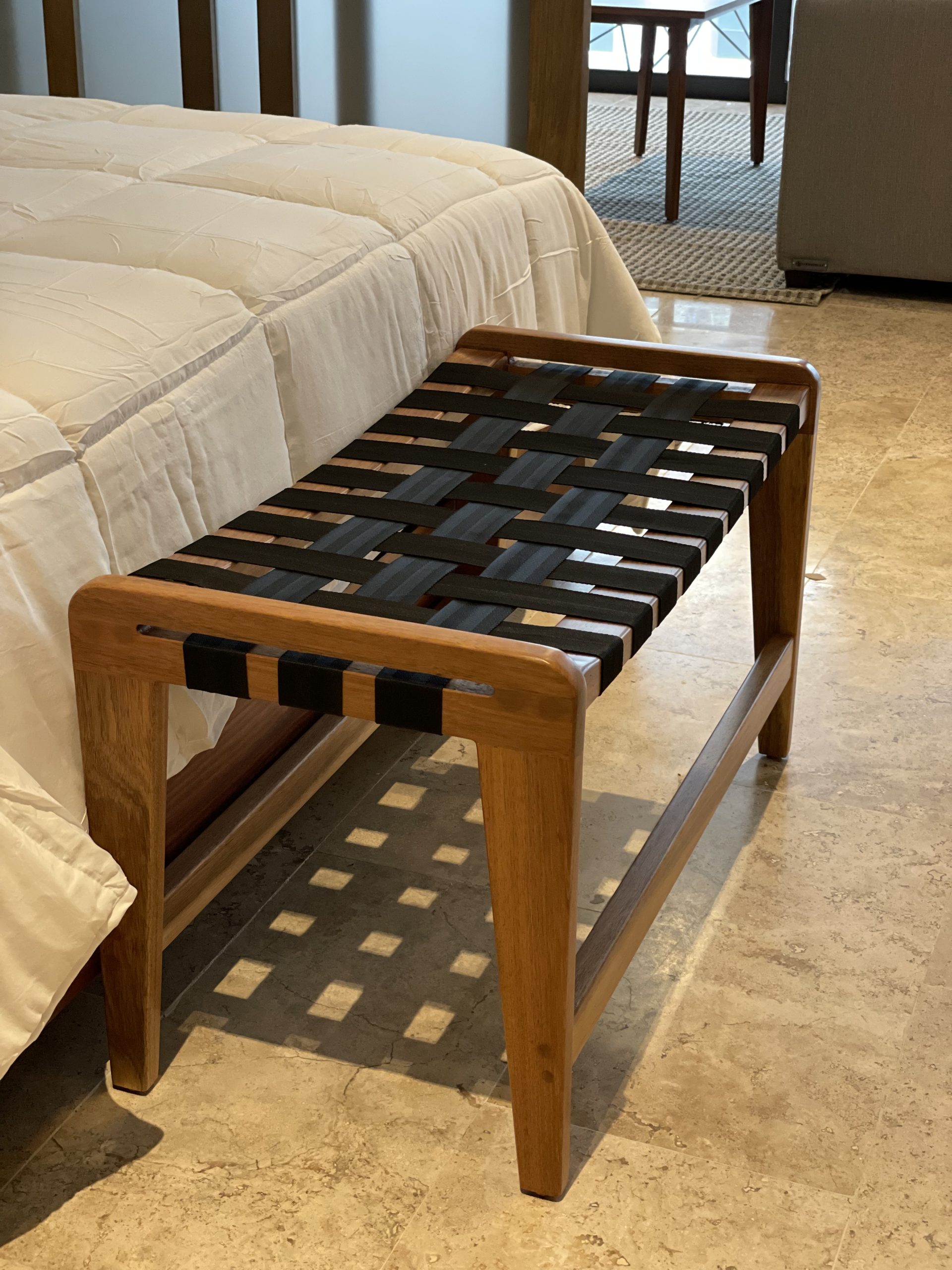 Bedroom furnished by Homiture — rental-ready unit in the Riviera Maya