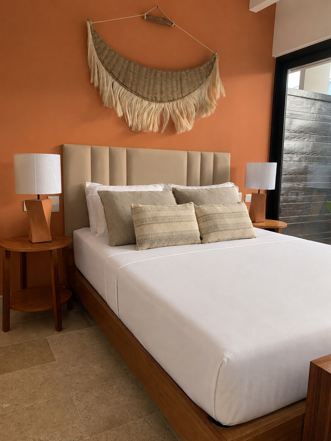 Bedroom furnished by Homiture — rental-ready unit in the Riviera Maya