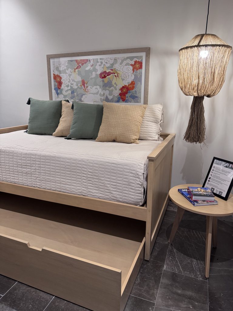 Bedroom furnished by Homiture — rental-ready unit in the Riviera Maya