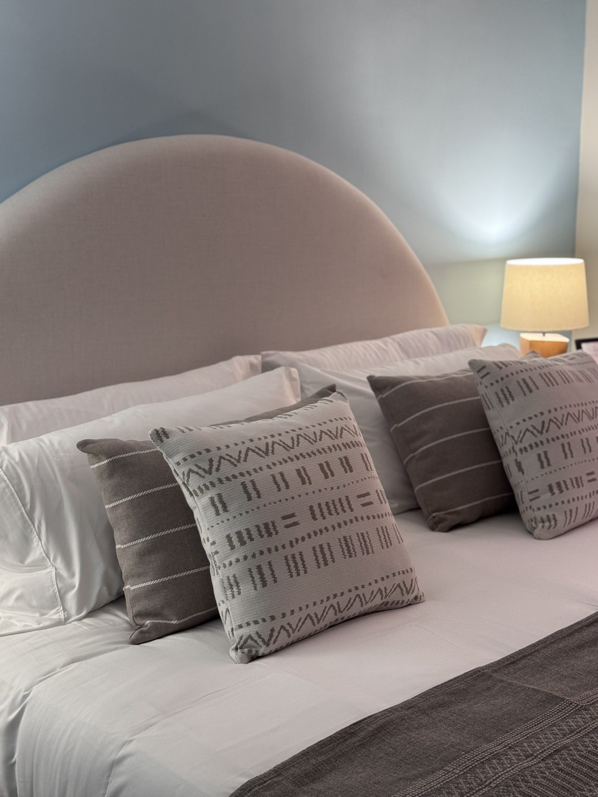 Bedroom furnished by Homiture — rental-ready unit in the Riviera Maya