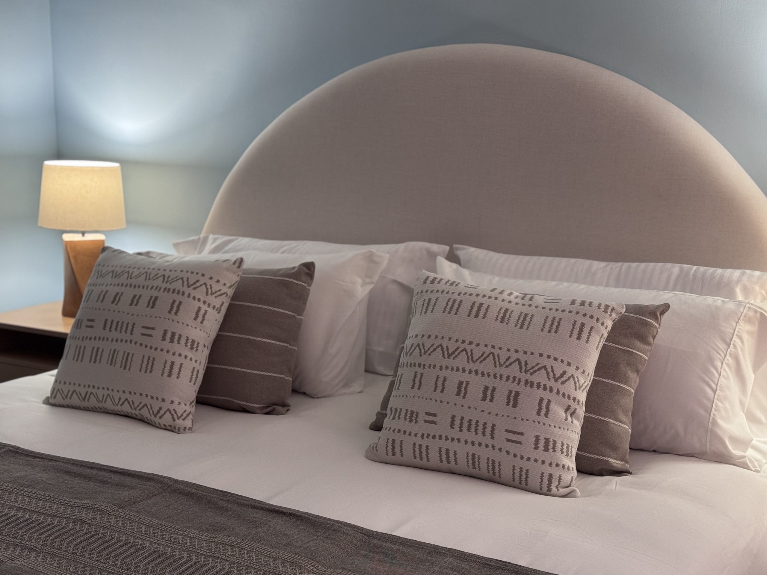 Bedroom furnished by Homiture — rental-ready unit in the Riviera Maya