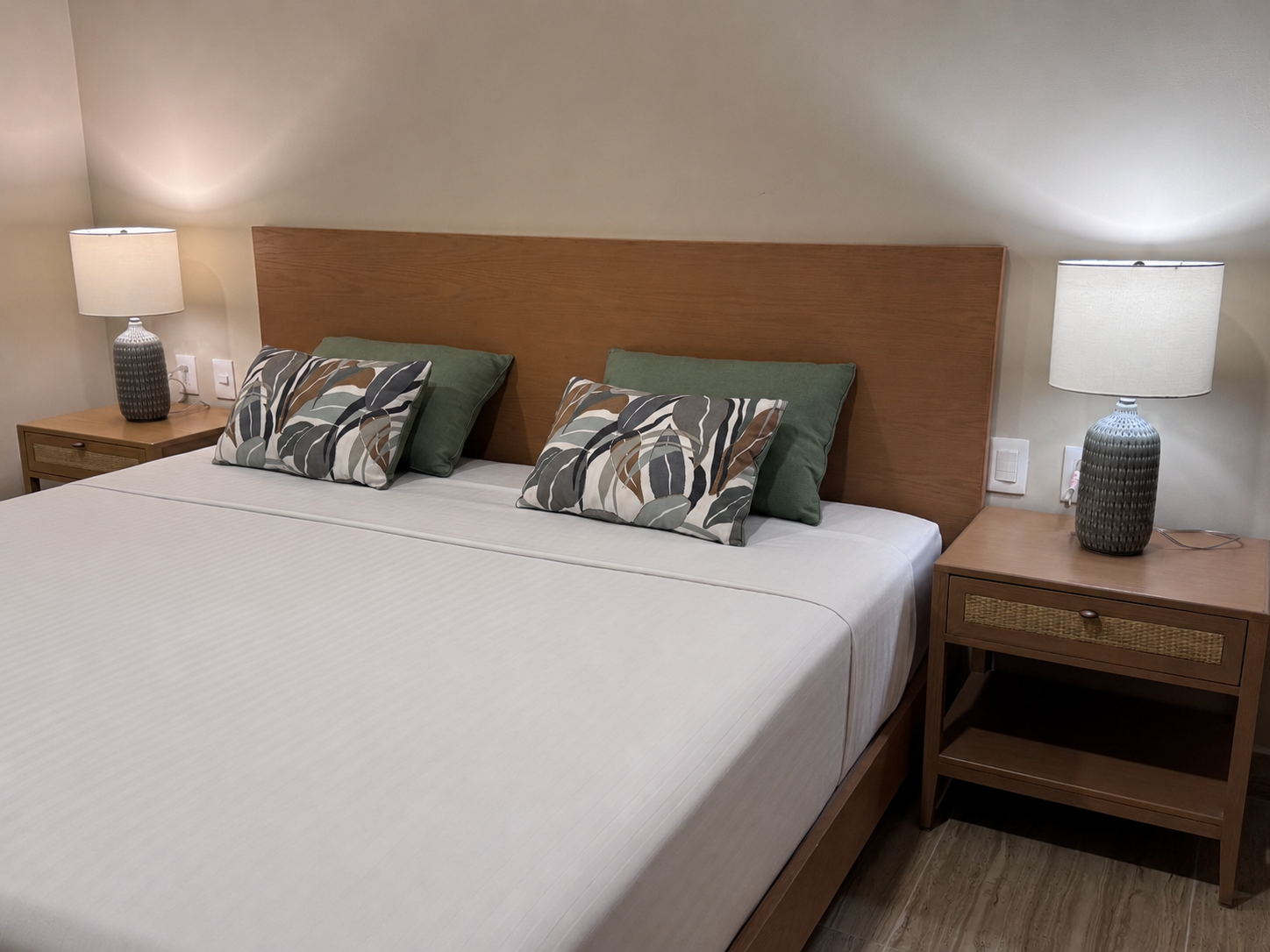 Bedroom furnished by Homiture — rental-ready unit in the Riviera Maya